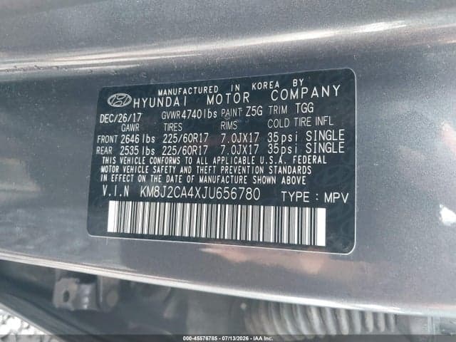 2018 HYUNDAI TUCSON SE 9