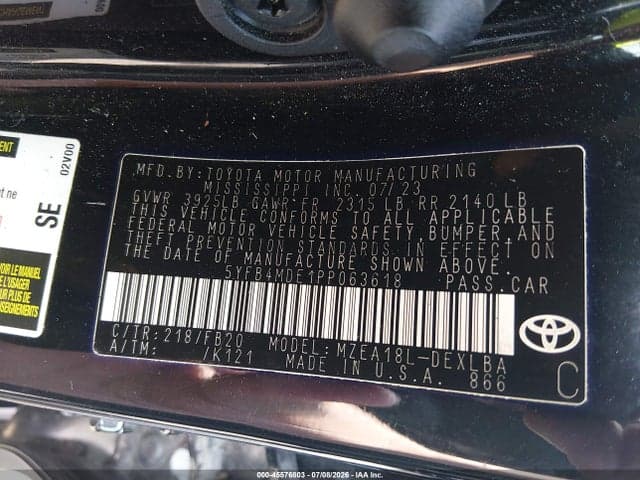 2023 TOYOTA COROLLA LE 9