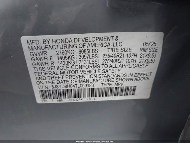 2026 ACURA MDX TYPE S ADVANCE PACKAGE 9