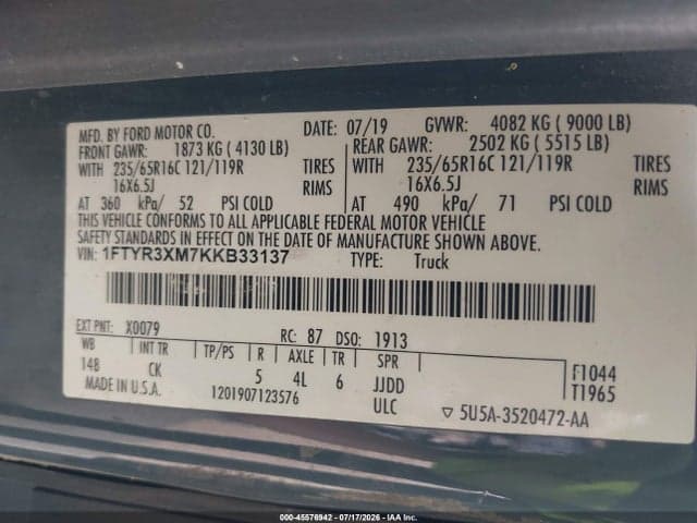 2019 FORD TRANSIT-250 9