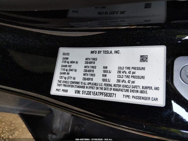 2023 TESLA MODEL 3 REAR-WHEEL DRIVE 9