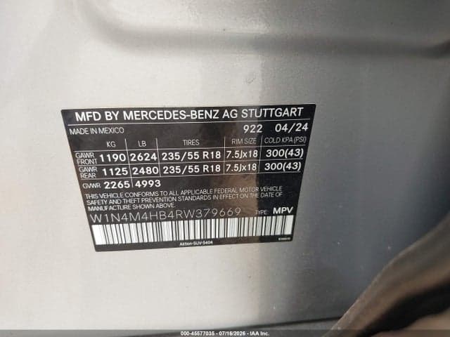 2024 MERCEDES-BENZ GLB 250 4MATIC 9