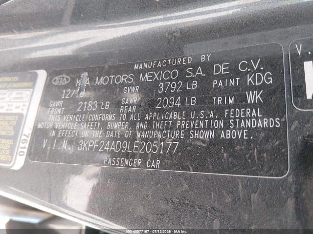 2020 KIA FORTE LXS 9