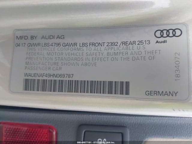 2017 AUDI A4 PREMIUM PLUS 9