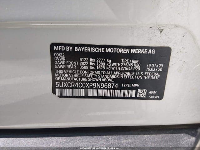 2023 BMW X5 SDRIVE40I 9