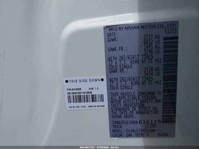 2024 NISSAN FRONTIER SV 4X2 9