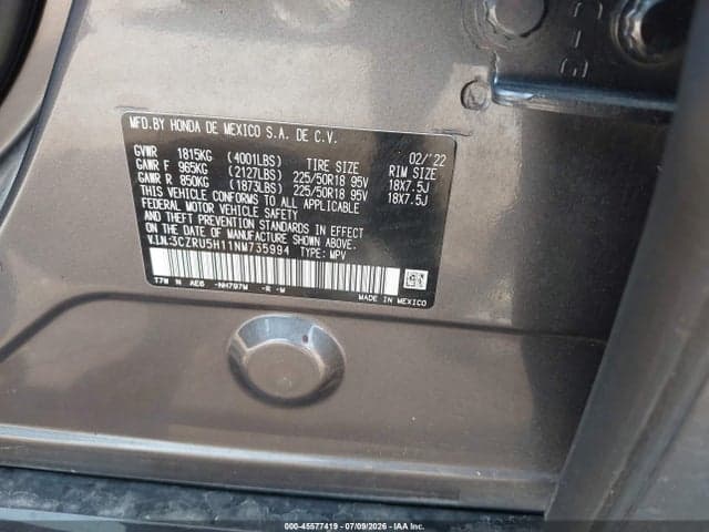 2022 HONDA HR-V 2WD SPORT 9