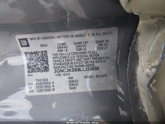 2020 CHEVROLET TRAX FWD LS 9