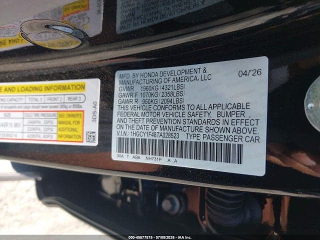2026 HONDA ACCORD SE 9
