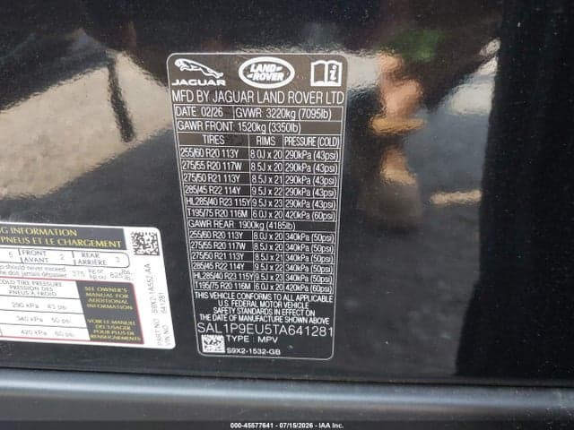 2026 LAND ROVER RANGE ROVER SPORT P360 SE 9