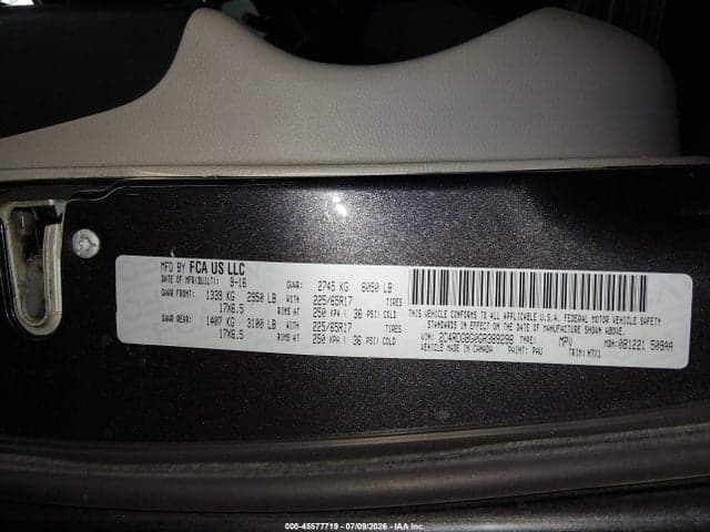 2016 DODGE GRAND CARAVAN SE PLUS 9