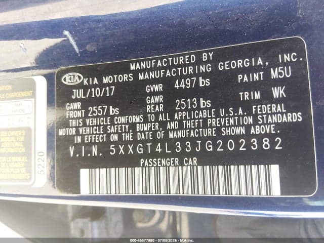 2018 KIA OPTIMA S 9