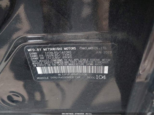 2024 MITSUBISHI MIRAGE G4 LE 9