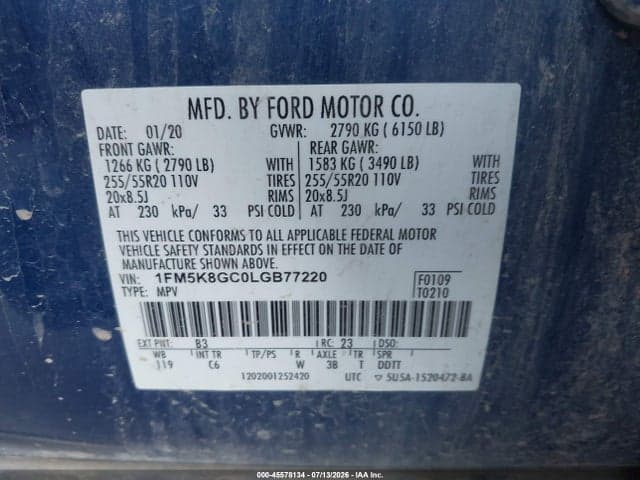 2020 FORD EXPLORER ST 9