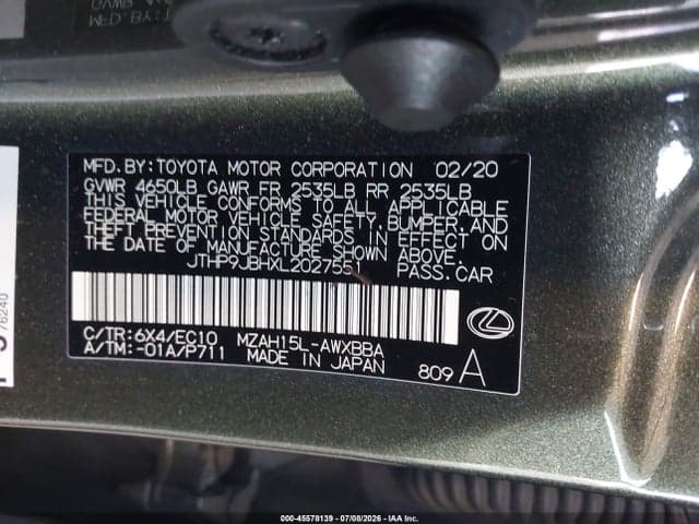 2020 LEXUS UX 250H 9