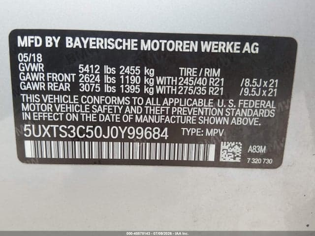 2018 BMW X3 M40I 9
