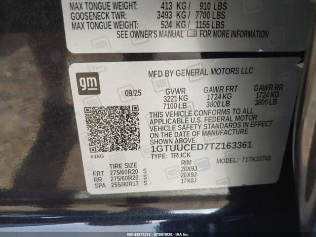 2026 GMC SIERRA 1500 , STANDARD BED, ELEVATION, 4WD 9