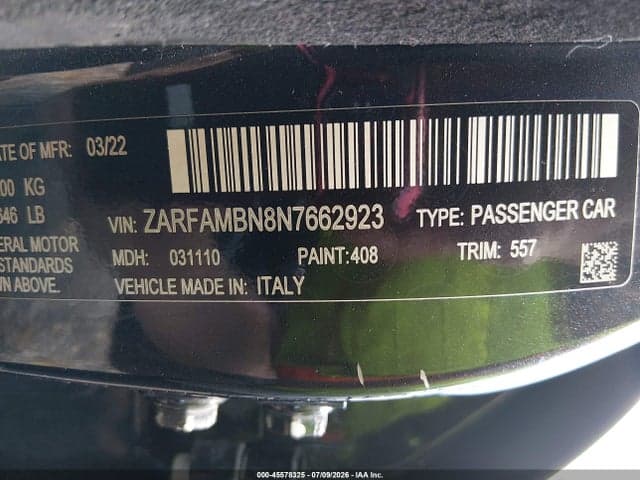 2022 ALFA ROMEO GIULIA VELOCE TI RWD 9