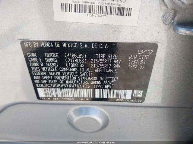 2022 HONDA HR-V AWD EX 9