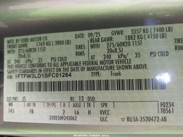 2025 FORD F-150 XLT 9