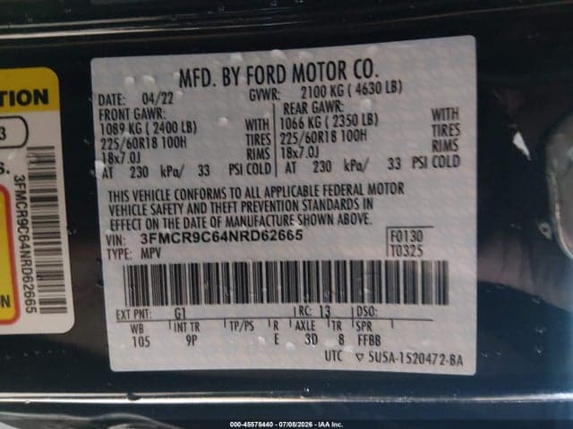 2022 FORD BRONCO SPORT OUTER BANKS 9