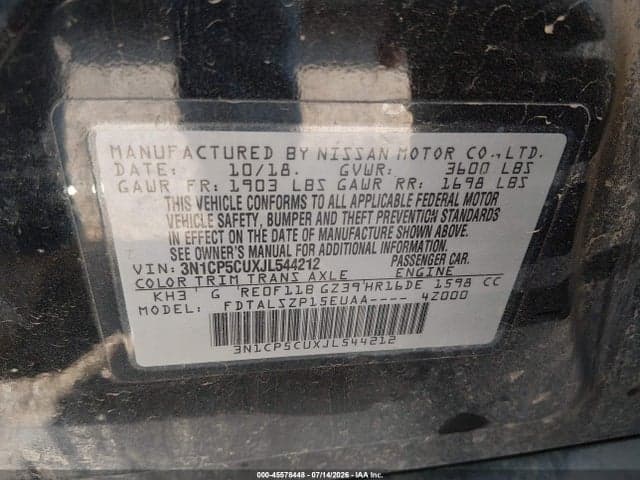 2018 NISSAN KICKS SV 9