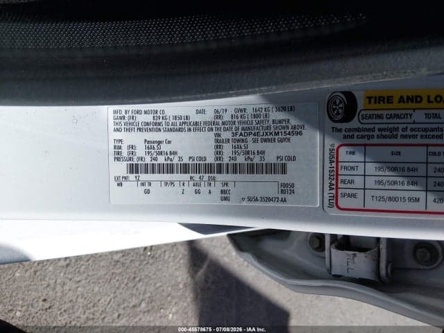 2019 FORD FIESTA SE 9