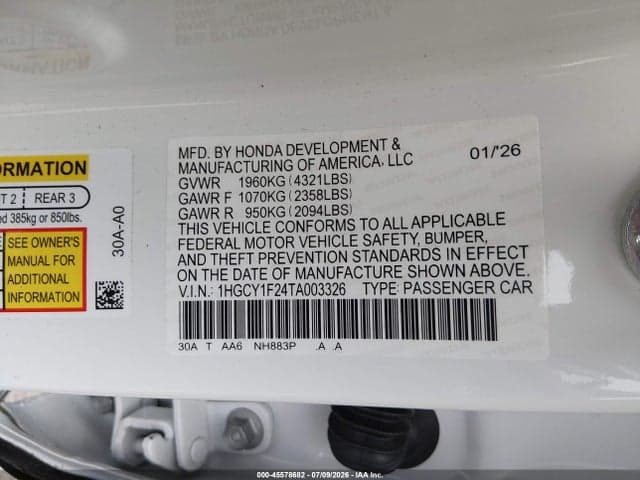 2026 HONDA ACCORD LX 9