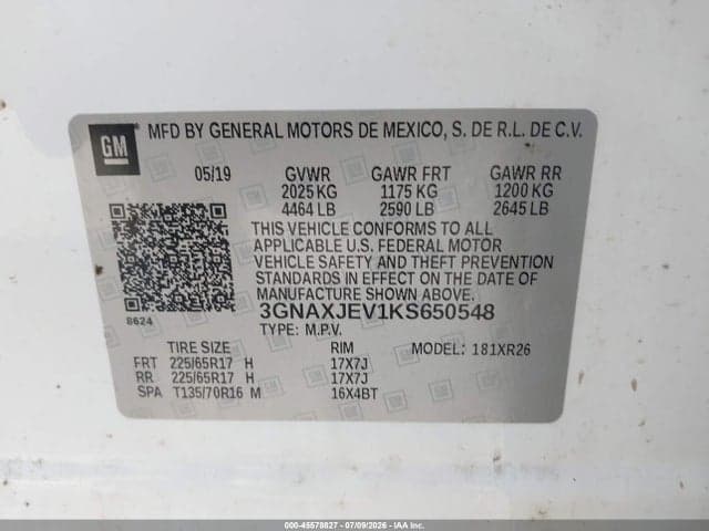 2019 CHEVROLET EQUINOX LT 9