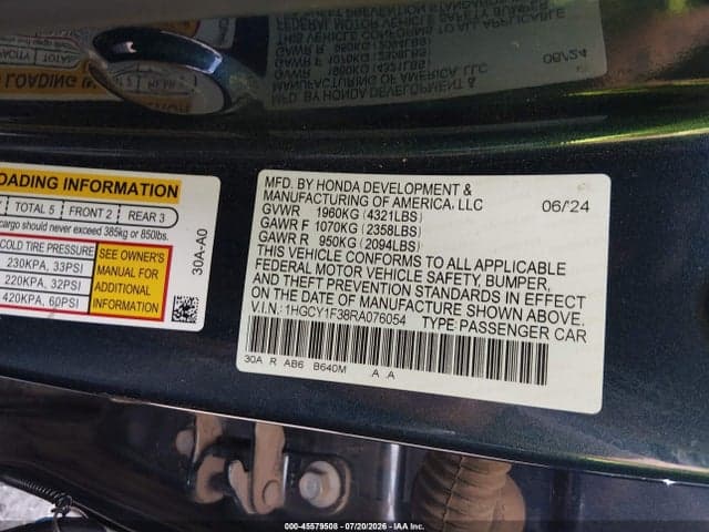 2024 HONDA ACCORD EX 9