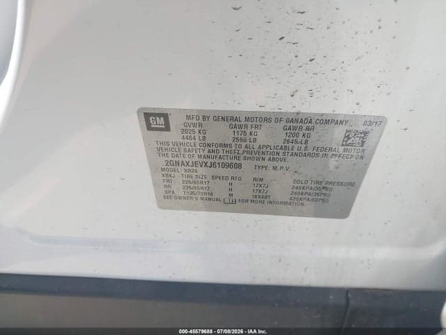 2018 CHEVROLET EQUINOX LT 9