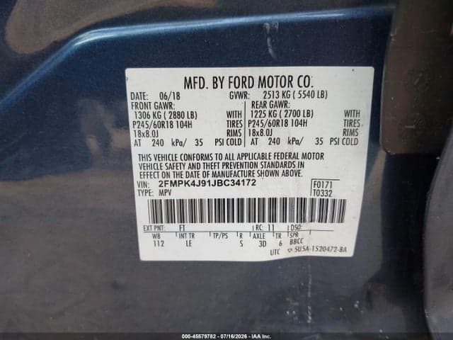 2018 FORD EDGE SEL 9