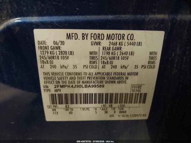 2020 FORD EDGE SEL 9