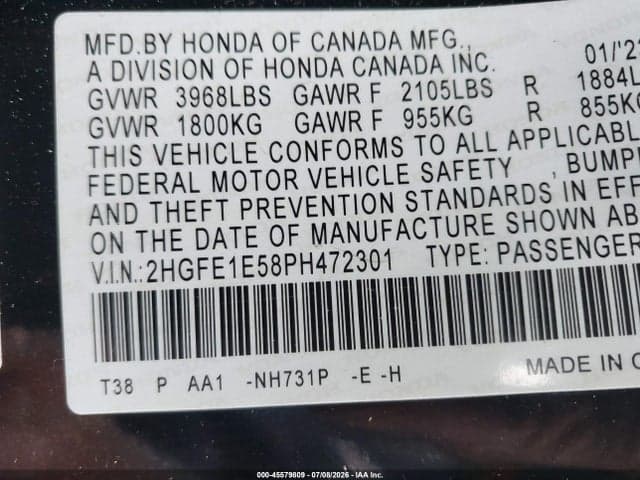 2023 HONDA CIVIC SI SEDAN 9