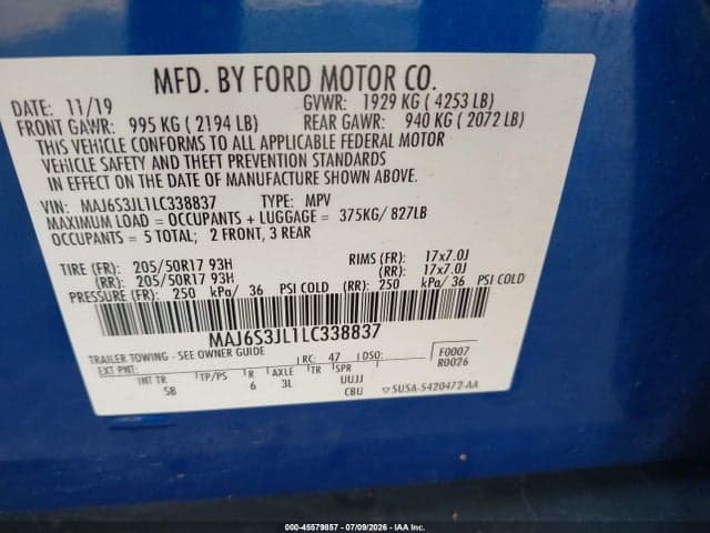 2020 FORD ECOSPORT SES 9