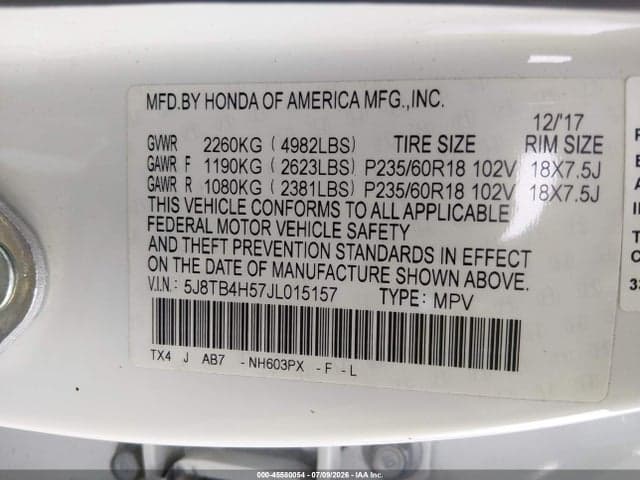 2018 ACURA RDX TECHNOLOGY ACURAWATCH PLUS PACKAGES/TECHNOLOGY PACKAGE 9