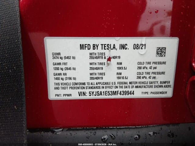 2021 TESLA MODEL S LONG RANGE DUAL MOTOR ALL-WHEEL DRIVE 9