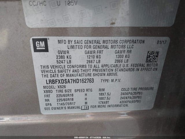 2017 BUICK ENVISION ESSENCE 9