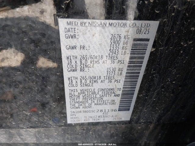 2025 NISSAN PATHFINDER ROCK CREEK 4WD 9