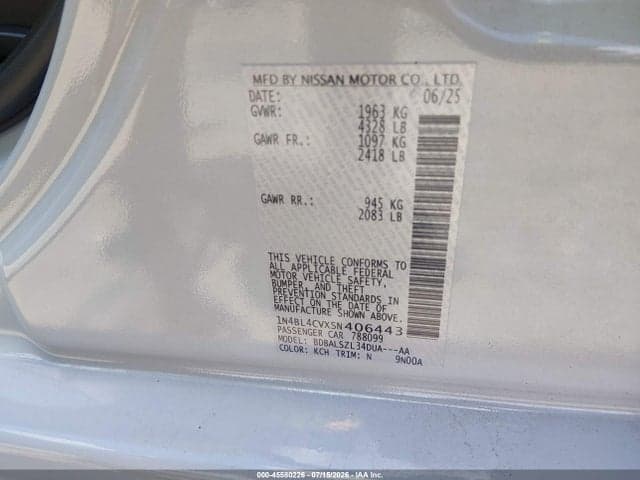 2025 NISSAN ALTIMA SR FWD 9