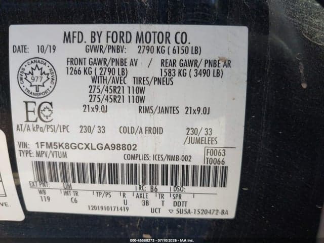 2020 FORD EXPLORER ST 9