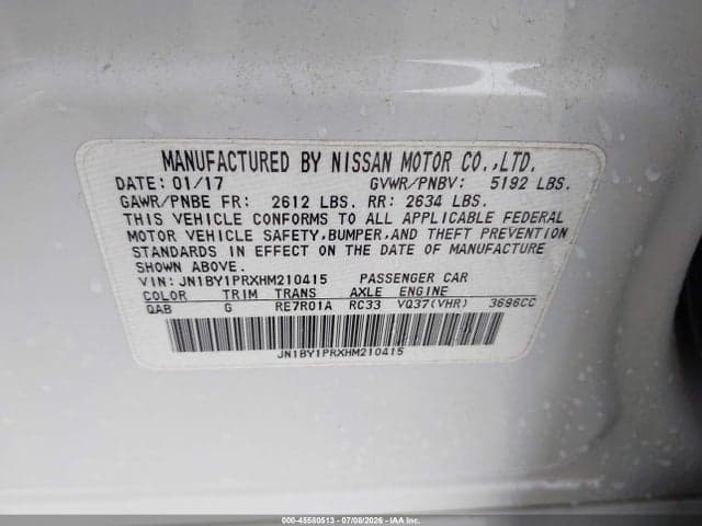 2017 INFINITI Q70L 3.7X 9