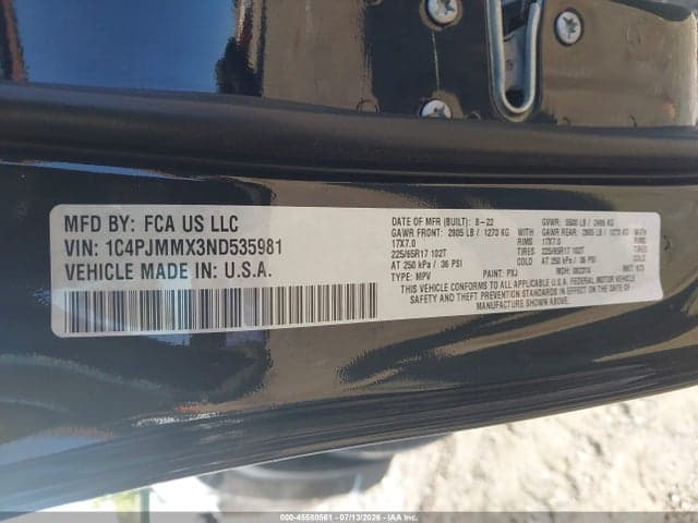 2022 JEEP CHEROKEE LATITUDE LUX 4X4 9