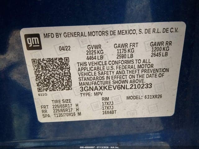 2022 CHEVROLET EQUINOX FWD LT 9