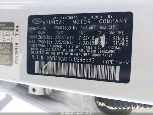 2020 HYUNDAI TUCSON ULTIMATE 9