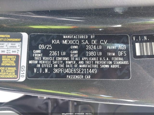 2025 KIA K4 EX 9