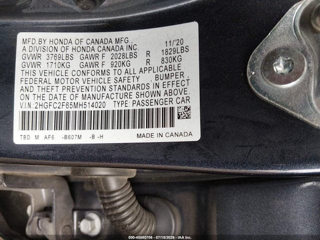 2021 HONDA CIVIC LX 9