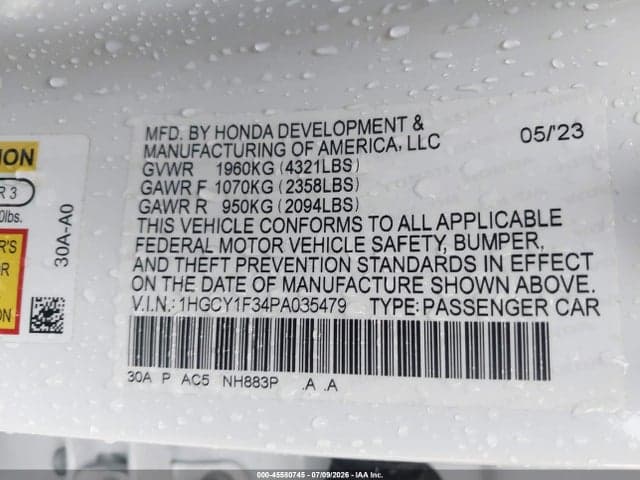 2023 HONDA ACCORD EX 9