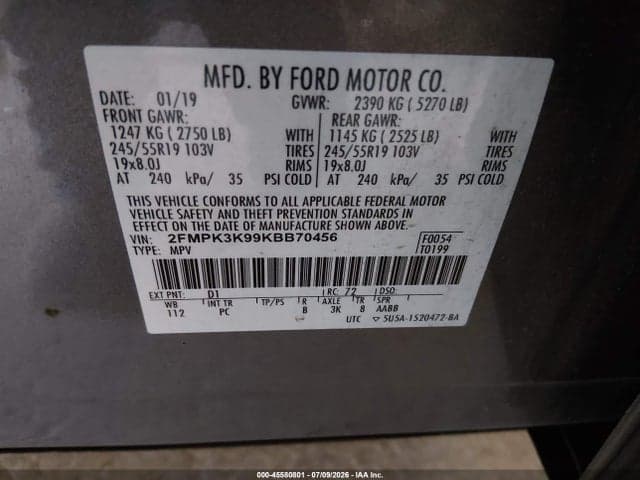 2019 FORD EDGE TITANIUM 9