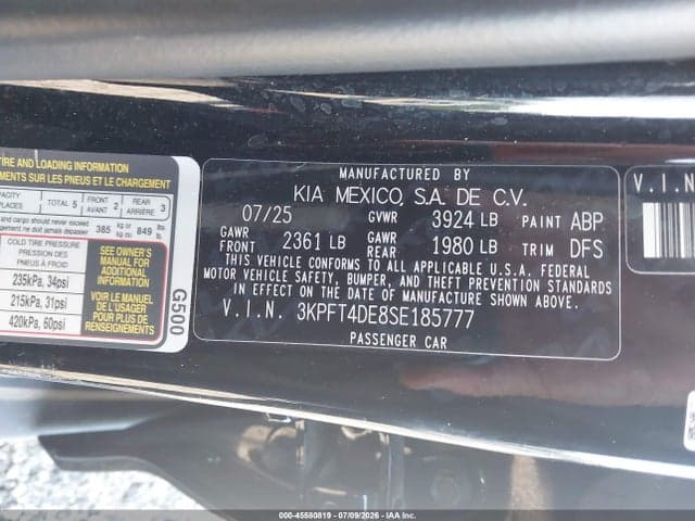 2025 KIA K4 LXS 9